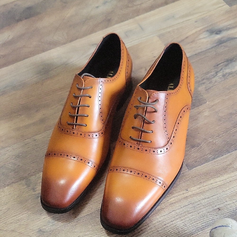 Classic Brown Leather Men's Oxfords